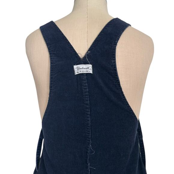 Vintage Madewell Blue Corduroy Overall Dress Womens Sz XS 80s Skater Cottage - Picture 9 of 16